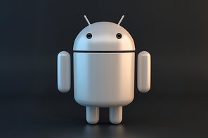 Gary Android Robot. 3D illustration. Contains clipping path