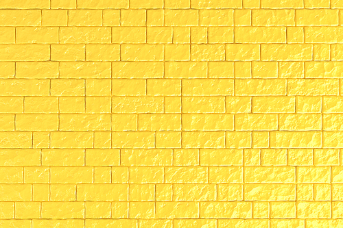 A yellow brick wall. 3D illustration