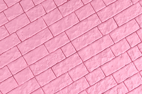 A pink brick wall. 3D illustration