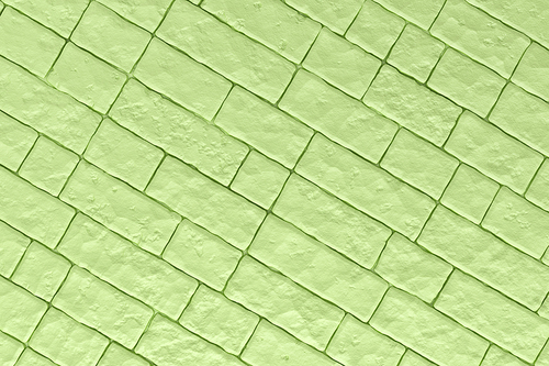 A green brick wall. 3D illustration