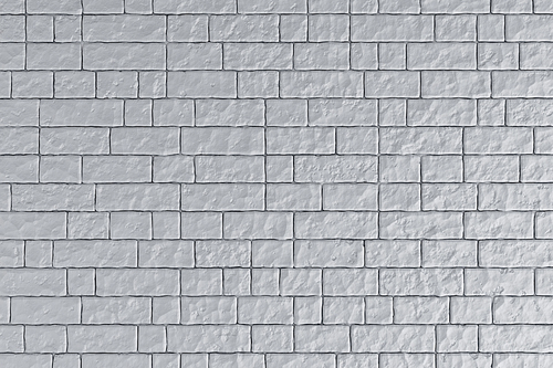 A gray brick wall. 3D illustration