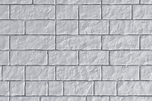 A gray brick wall. 3D illustration