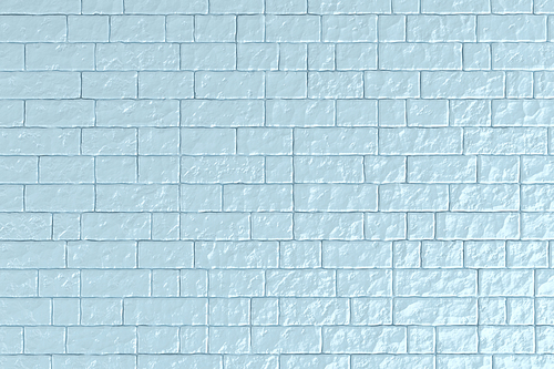 A light blue brick wall. 3D illustration