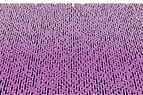 Maze. Abstract background. Contains clipping path. 3D illustration