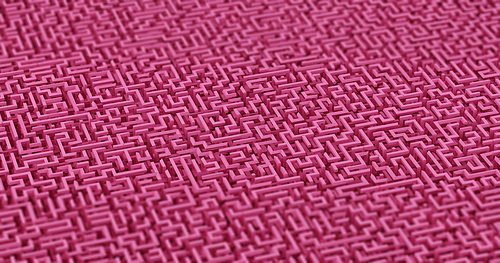 Maze background. 3D illustration
