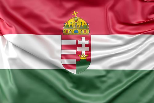 Flag of Hungary with Coat of Arms