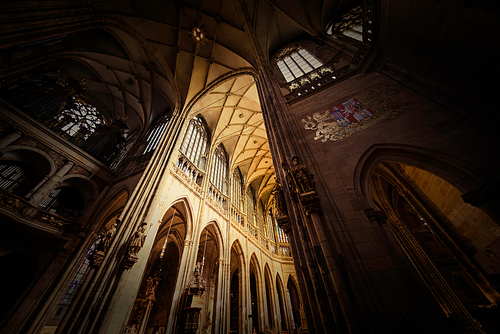 Interior of Saint Vitus Cathedral. Prague, Czech Republic