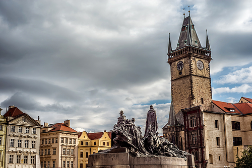 Jan Hus Munument at the Old Town Square. Prague, Czech Republic