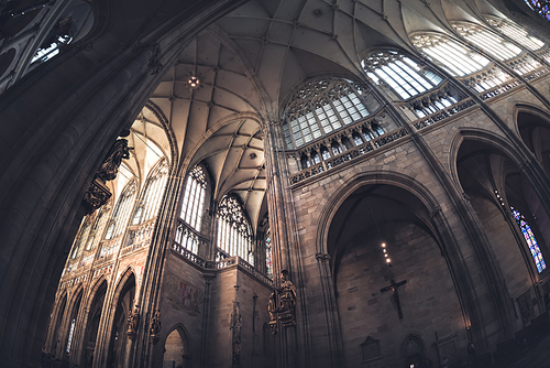 Saint Vitus Cathedral interior. Prague, Czech Republic