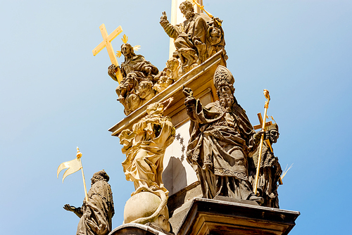 Detail of the Holy Trinity Column. Lesser Town, Prague, Czech Republic