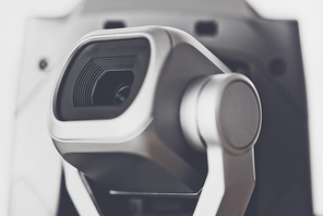 Drone camera close-up. Color tone tuned
