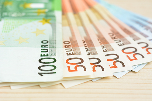 Money, Euro currency (EUR) bills