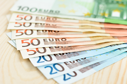 Money, Euro currency (EUR) bills