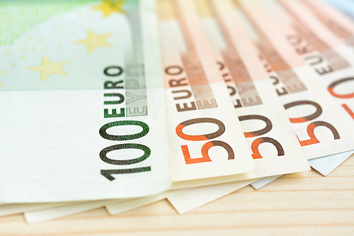 Money, Euro currency (EUR) bills