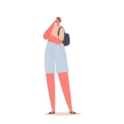 Young Crying Woman with Unhappy Face and Tears Pouring Down, Sad Female Character Express Negative Emotions, Upset Girl Bad Mood, Melancholy, Grief or Sadness. Cartoon People Vector Illustration
