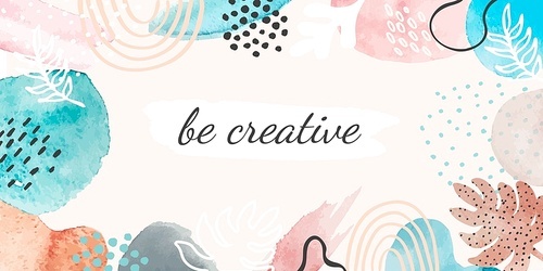 Abstract watercolor banner. Creative poster for motivation or art school with brush paint stain, splash and texture. Modern vector pattern. Poster splash watercolor, liquid artistic illustration