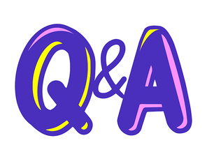 Q and A Letters in Cartoon Style, Question and Answer Communication Concept. Uppercase Characters, FAQ, Media Content Isolated on White Background. Vector Illustration