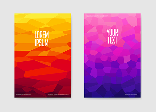 Abstract Poster Gradient Shapes Background. Geometric Brochure Template. Banner Identity Card Design. Vector illustration