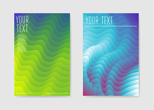 Abstract Poster Liquid Wave Background. Fluid Shapes Brochure Template. Banner Identity Card Design. Vector illustration