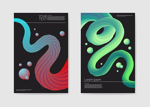abstract futuristic posters liquid background. fluid shapes  template. banner identity card design. vector illustration