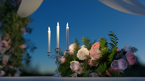 결혼식 촛대 이미지