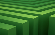 Geometric green stripe. Abstract background concept, 3d render