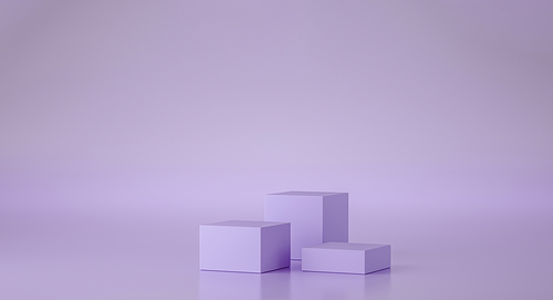 Mock up geometric shape podium for product design, 3d rendering