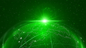 Globe network illustration. Technology digital 3d globe. Digital earth map background. Connection data concept.