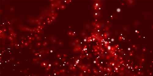 Light bokeh magic background. Red shiny particles effect. Abstract glow liguid sparks. Vector illustration.