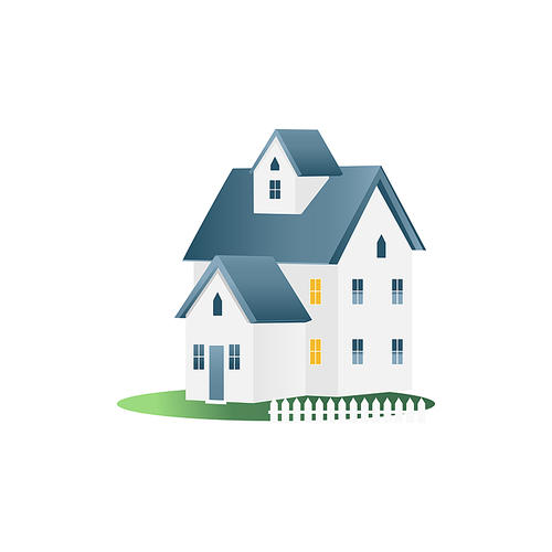 Moving new house icon as an symbol of the real estate market sales flat vector illustration isolated on white background. Home relocation packaging and transfer concept.