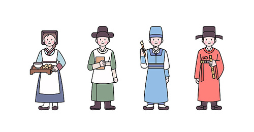 조선시대 다양한 직업들. 의녀, 의원, 화공, 악사