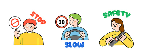 도로교통 안전을 위한 수칙들.