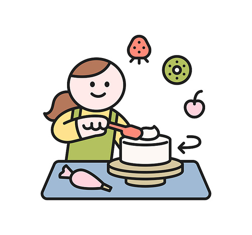케이크를 만드는 사람