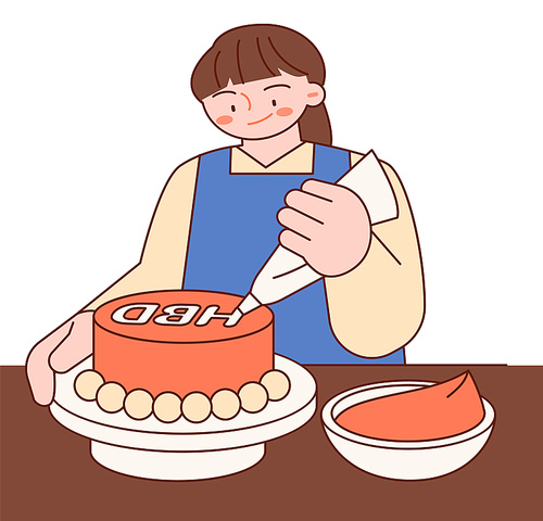 케이크를 만드는 사람