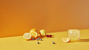 비타민 가득한 산뜻하고 신선한 오렌지와 레몬