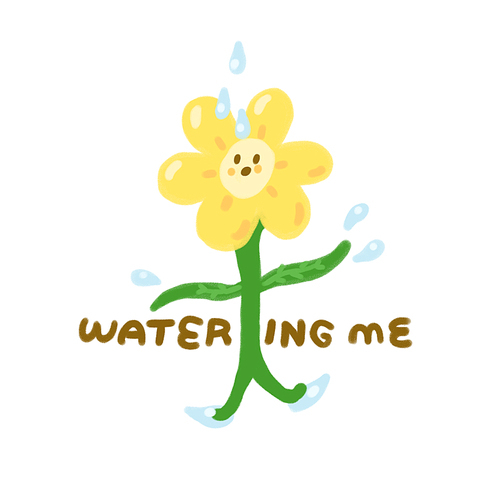 꽃에 물주기 캐릭터