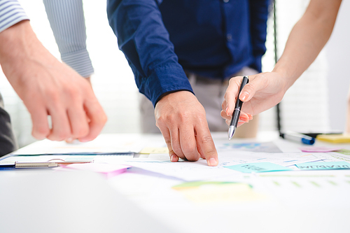 group of businesspeople sitting together in a meeting for best ideas, International executive team people having board discussing project results. Diverse employees group working with senior worker