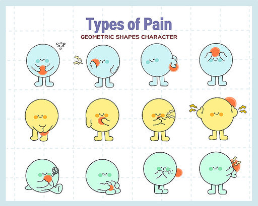 도형캐릭터 통증