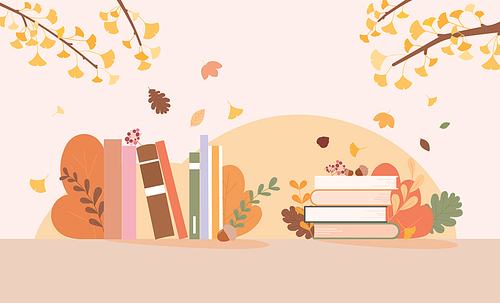 가을-은행나무와 책