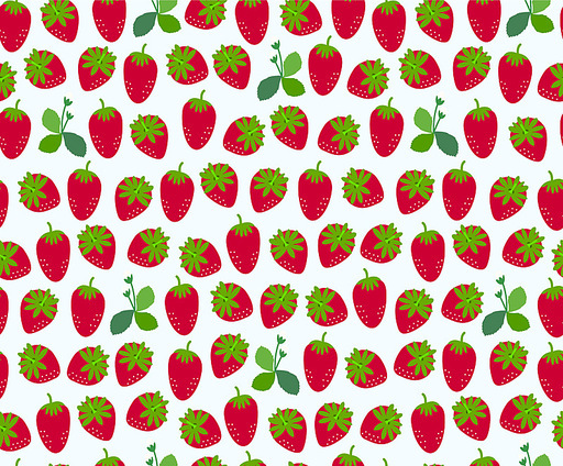 귀여운 딸기 패턴
