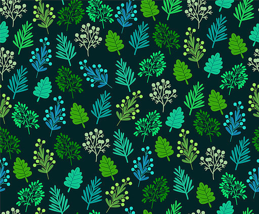 싱그러운 그린 식물 패턴