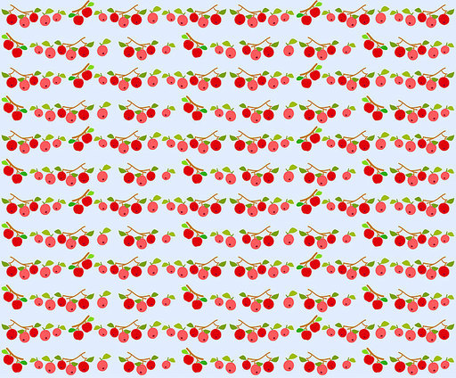 귀여운 빨간 사과 패턴
