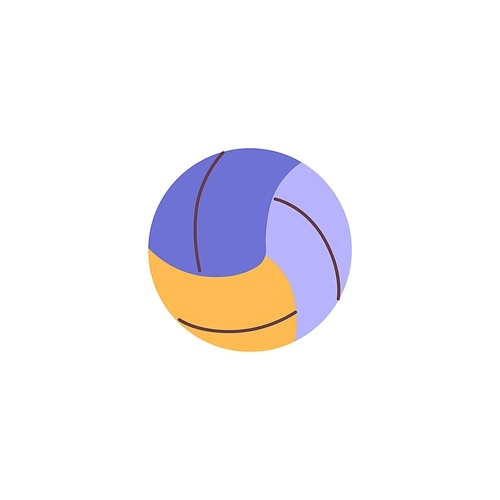 Sports ball icon. Kids toy for playing volleyball game. Flat vector illustration isolated on white background.