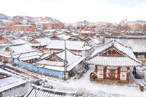 전주 한옥마을 설경