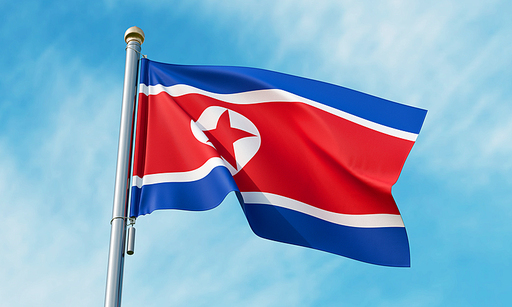 북한 인공기 국기 North Korea Flag Pole