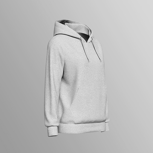 회색 후드 티셔츠 목업 Grey Hood Tee Mock up