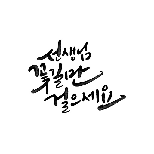 캘리그라피,스승의날,선생님 꽃길만 걸으세요