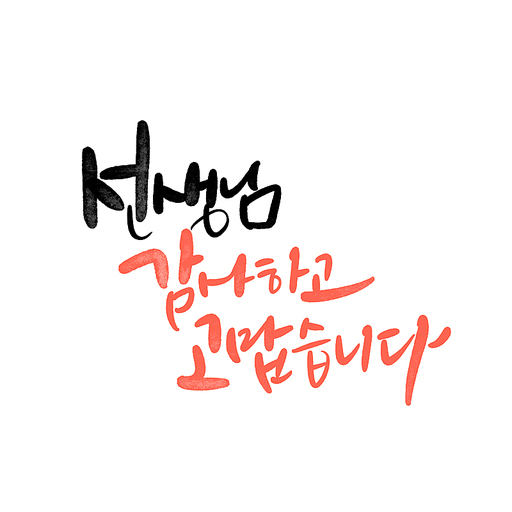 캘리그라피,선생님 감사하고 고맙습니다