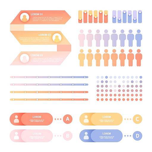 비즈니스 엘리먼트 디자인 세트